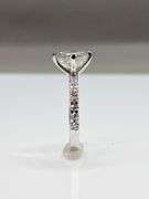 Sparkling 3.25 Ct VVs1 White Asscher Cut Moissanite Ring