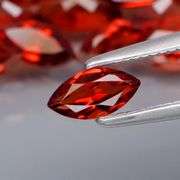 Premium 6.65ct marquise cut cherry red Garnet set