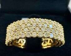 14K Yellow Gold Round Brilliant Cut Diamond Ring