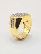 Men's 14 Kt Gold Plate 6.25 Cttw. Lab Simulated Diamond Ring