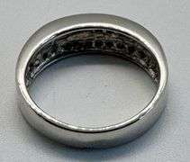 14K White Gold Round Brilliant Cut Diamond Ring