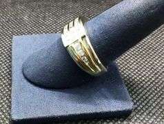 MEN’S  14K TWO TONE GOLD WITH NATURAL DIAMONDS WEDDING BAND