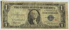 $1 1935A Experimental Silver Certificate. Fr 1609