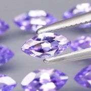 Marquise cut! Unheated! 3.12ct Tanzanite set!
