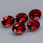 Top color!! 7.32ct 5pc. Mozambique Garnet set