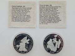 Lot Of 2 Silver Republic Of Libera Coins