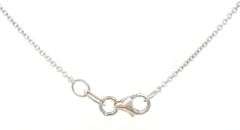 14kt White gold butterfly heart shaped pendant with diamonds on chain