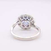 Lovely 1.39cts. Tanzanite and Diamond Platinum Ring