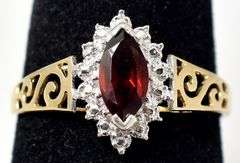 Gorgeous Garnet Ring in 10K Yellow Gold