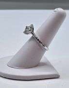 Sparkling 3.25 Ct VVs1 White Asscher Cut Moissanite Ring