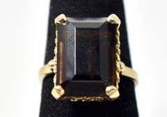 Sensational Smokey Quartz Ring in 10K Yellow Gold