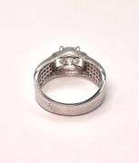 Men's 14 Kt White Gold Plated 2.65 Ct Vvs1 Lab Simulated Diamond Ring