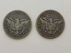 1911 & 1912 S Barber Quarters, Circulated
