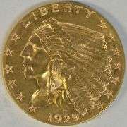 Blazing lustrous BU 1929 US $2.50 Indian Gold Piece