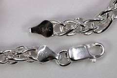 Sterling Silver Men's Heavy Wheat Chain 6mm Solid 925 Italy Bracelet Spiga 8"