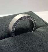 MEN’S 14K WHITE GOLD LAB DIAMOND WEDDING BAND