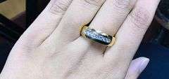 MEN’S 14K YELLOW GOLD NATURAL DIAMOND WEDDING BAND