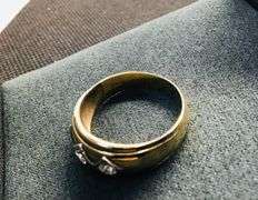 MEN’S 14K YELLOW GOLD NATURAL DIAMOND WEDDING BAND