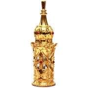Gold Palace-Style Perfume Bottle with Rhinestones