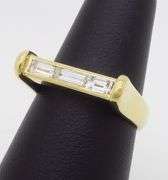 18k Yellow Gold Baguette Diamond Ring