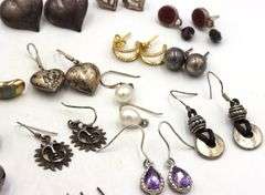 Group lot of Vintage 925 sterling silver earrings