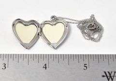 Heart Locket Pendant Necklace in Sterling Silver