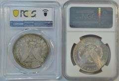 Choice and near Gem BU 1885-O (NGC MS64) and 1887 (PCGS MS63)