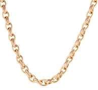Roberto Coin Polished Two Tone Oval Link Chain Necklace in 18K