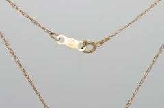 14kt Yellow gold blue sapphire and diamond cross pendant on chain