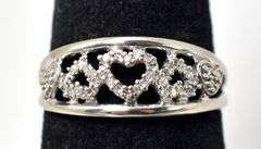 Darling Diamond Heart Ring in 10K White Gold
