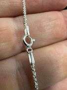 Italian Sterling Silver 925 Diamond Cut Margarita Chain 18" Necklace