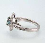 14 Kt White Gold Plated 2 Ct Emerald Green Lab Simulated Diamond Ring