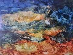 Rare Kamran Khavarani Masterpiece Unveiled – Signed Abstract Romanticism Artwork Up for Auction- Inv