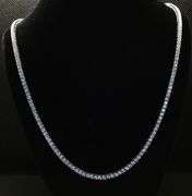 ELEGANT 14K WHITE GOLD LAB DIAMOND TENNIS NECKLACE