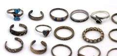 Vintage 925 sterling silver group lot of rings