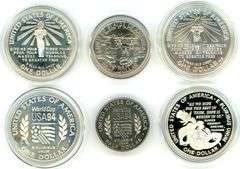 6 Different US Commemoratives without Packaging