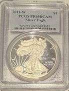 2011 W PCGS Proof 69 Deep Cameo Silver Eagle
