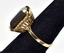 Sensational Smokey Quartz Ring in 10K Yellow Gold
