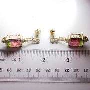 Tourmaline & Diamond Drop Earrings