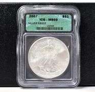 2007 American Silver Eagle - ICG MS69