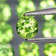 Round cut! Untreated! Matched! 4.42ct Peridot set!