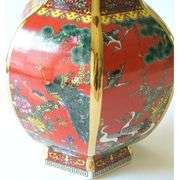 Bird & Flower Vase Famille Rose Style