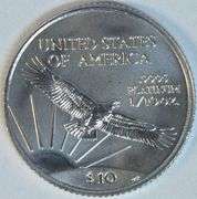 Superb Gem BU 1999 $10 pure Platinum Eagle