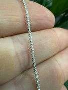 Italian Sterling Silver 925 1.3mm Diamond Cut Margarita Chain 18" Necklace
