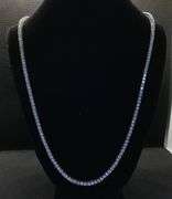 ELEGANT 14K WHITE GOLD LAB DIAMOND TENNIS NECKLACE