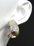 18kt Yellow gold approximate 3ctw diamond J hook earrings