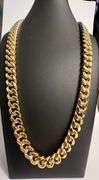 Huge 329.7 Grams 14 Kt Gold Plated Curb Link Necklace