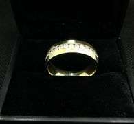 MEN’S 14K YELLOW GOLD DIAMOND WEDDING BAND