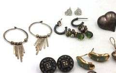 Group lot of Vintage 925 sterling silver earrings