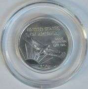 Pristine-perfect Gem BU 2001 $50 pure Platinum Eagle. Custom capsule
